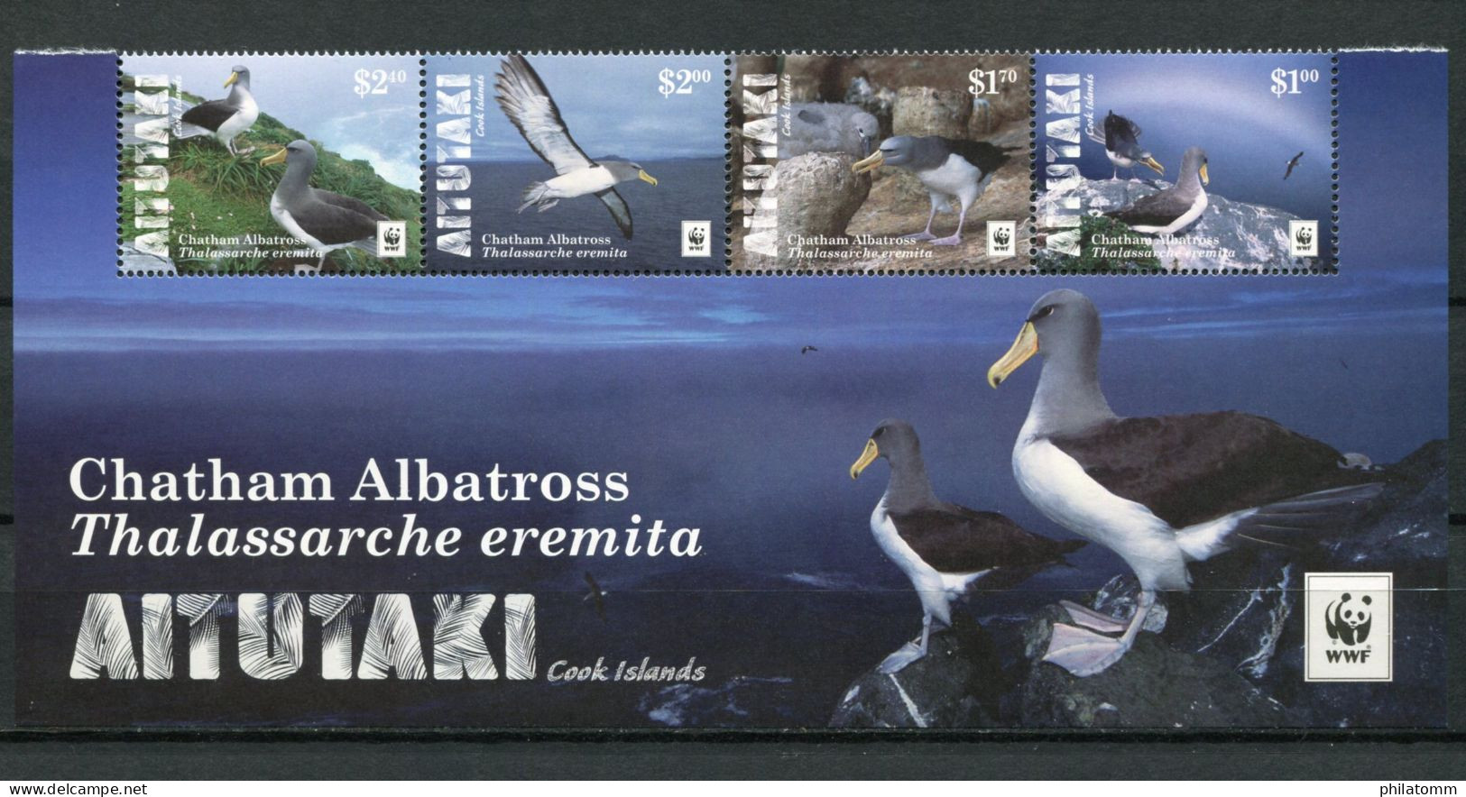WWF - Aitutaki - Mi.Nr. 966 / 969 - "Chatham-Albatross" ** / MNH (aus Dem Jahr 2016) - Neufs