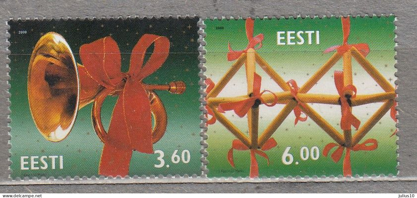 ESTONIA 2000 Christmas MNH(**) Mi 388-389 # Est343 - Noël