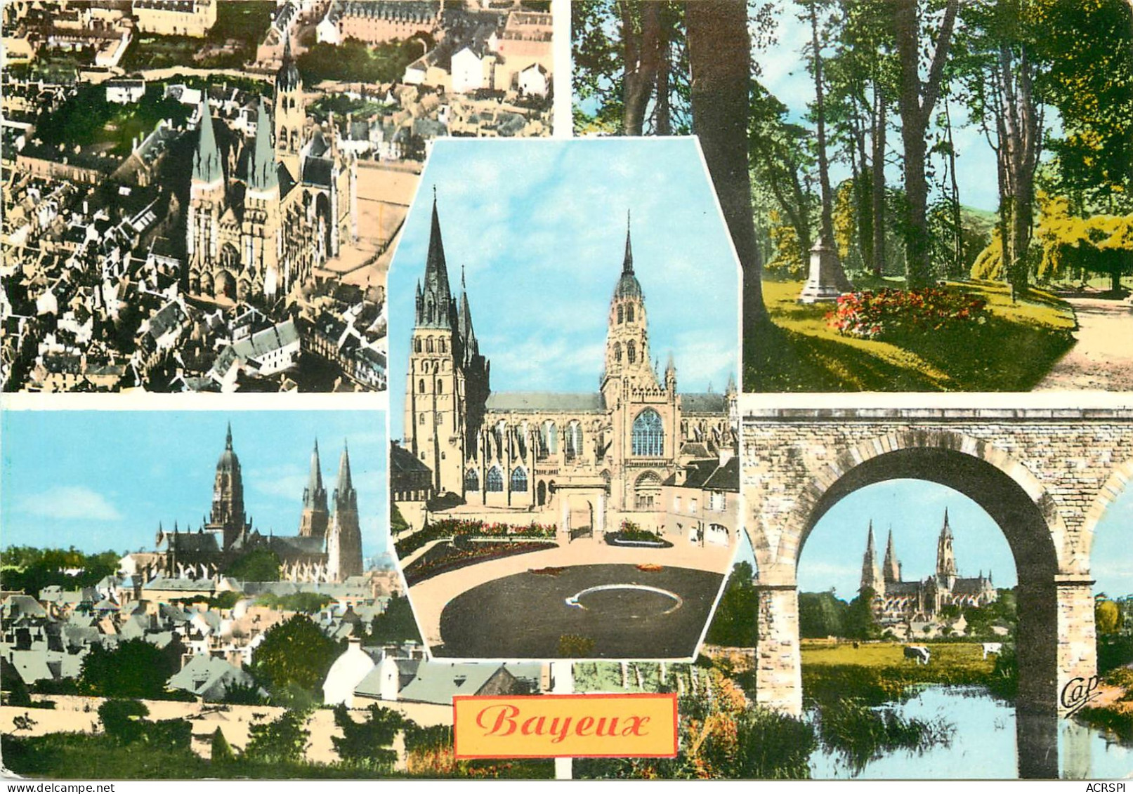 BAYEUX Vue Aerienne Jardi Botanique Vue Generale La Cathedrale 9(scan Recto Verso)ME2687 - Bayeux