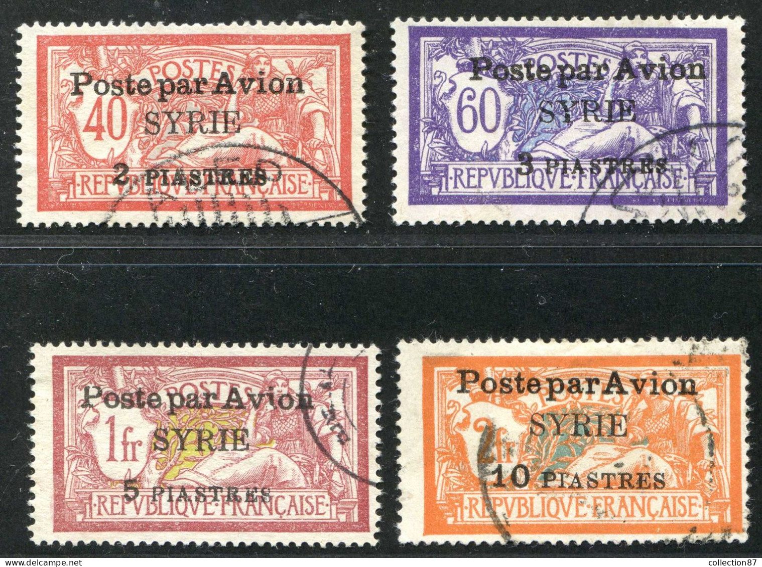 REF 086 > SYRIE < PA N° 18 à 21 Ø < Oblitéré < Ø Used > Poste Aérienne - Aéro - Air Mail - Posta Aerea