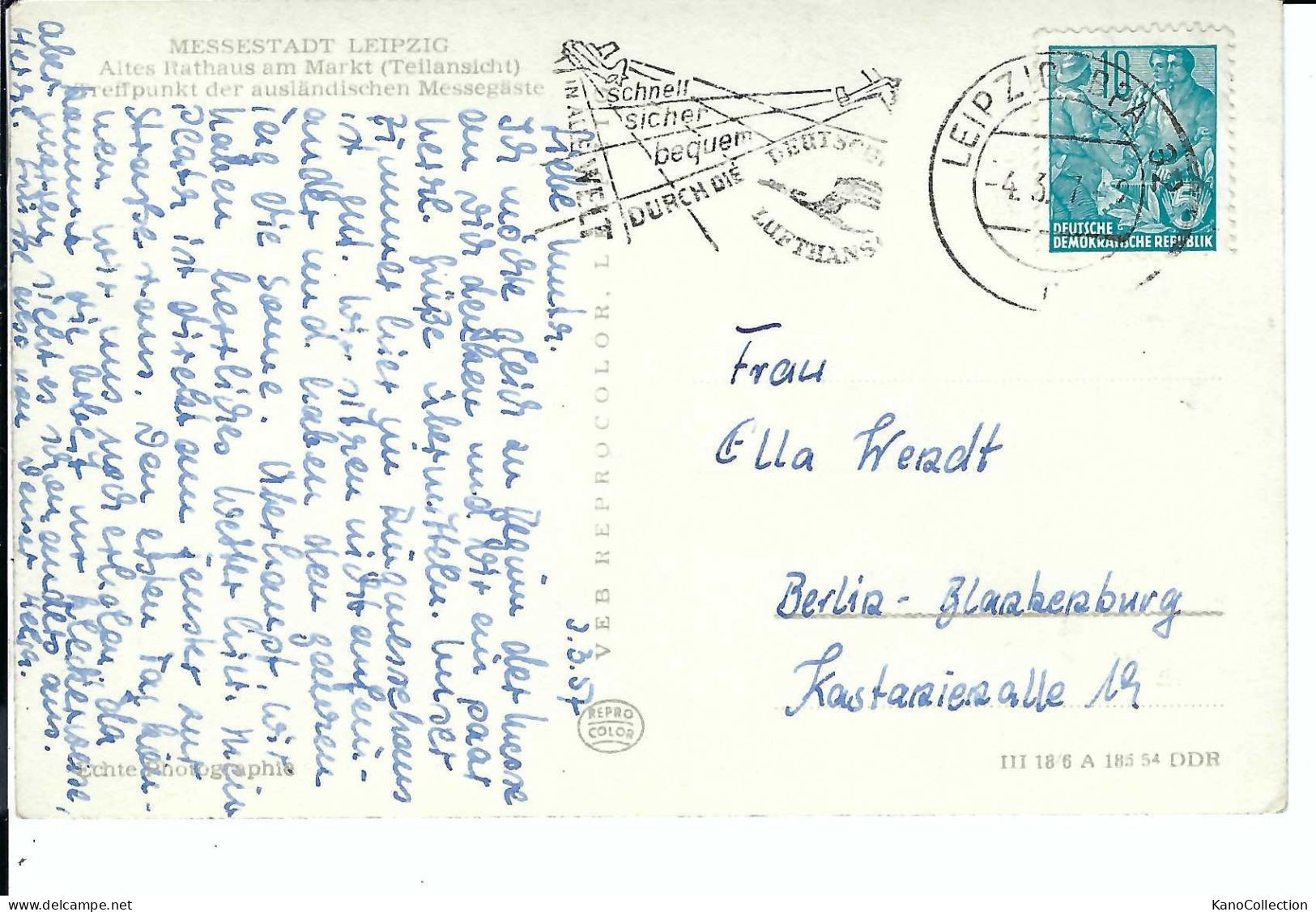 PKWs In Der Messestadt Leipzig, DDR, Gelaufen 1957 - Voitures De Tourisme