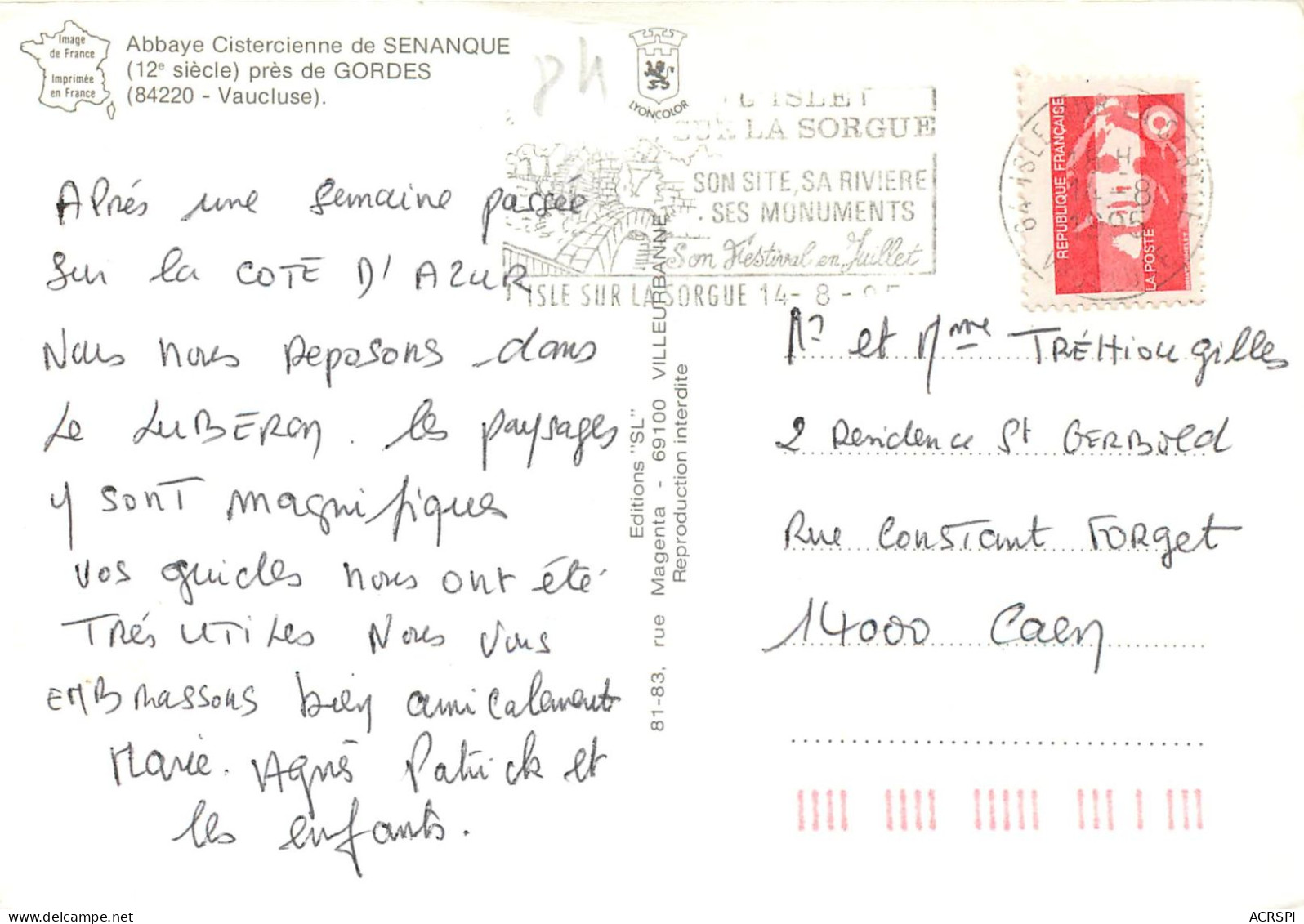 Abbaye Cistercienne De Senanque Prés De GORDES 17(scan Recto Verso)ME2698 - Gordes