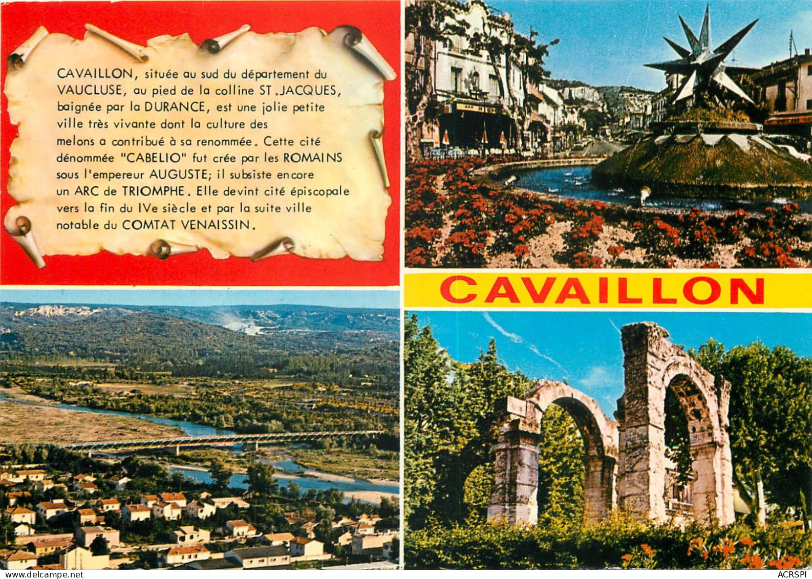 COMTAT VENAISSIN Souvenir De Cavaillon 29(scan Recto Verso)ME2695 - Cavaillon