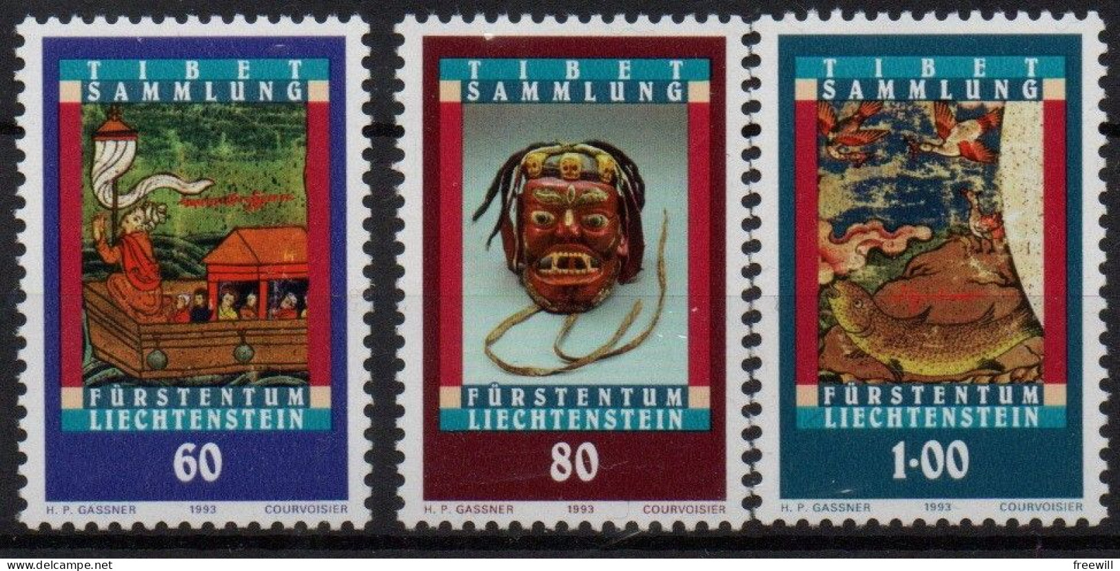 Liechtenstein 1993  Tibet Collection , Sammlung MNH - Unused Stamps