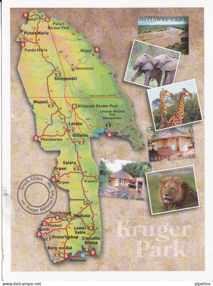 Zimbabwe Postcard Sent To Denmark 12-5-2015 (Kruger Park) - Zimbabwe