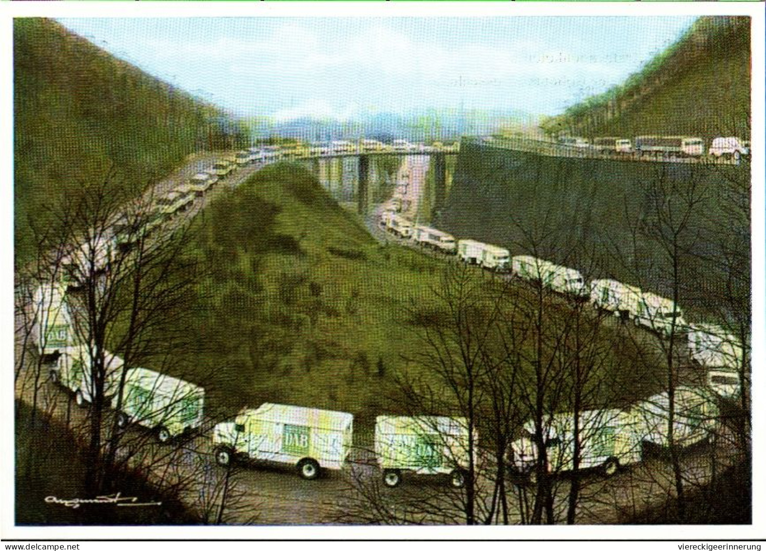 ! Reklame Ansichtskarte, Werbung, DAB Dortmunder Aktienbrauerei, LKWs, Hohensyburg Schleife - Transporter & LKW