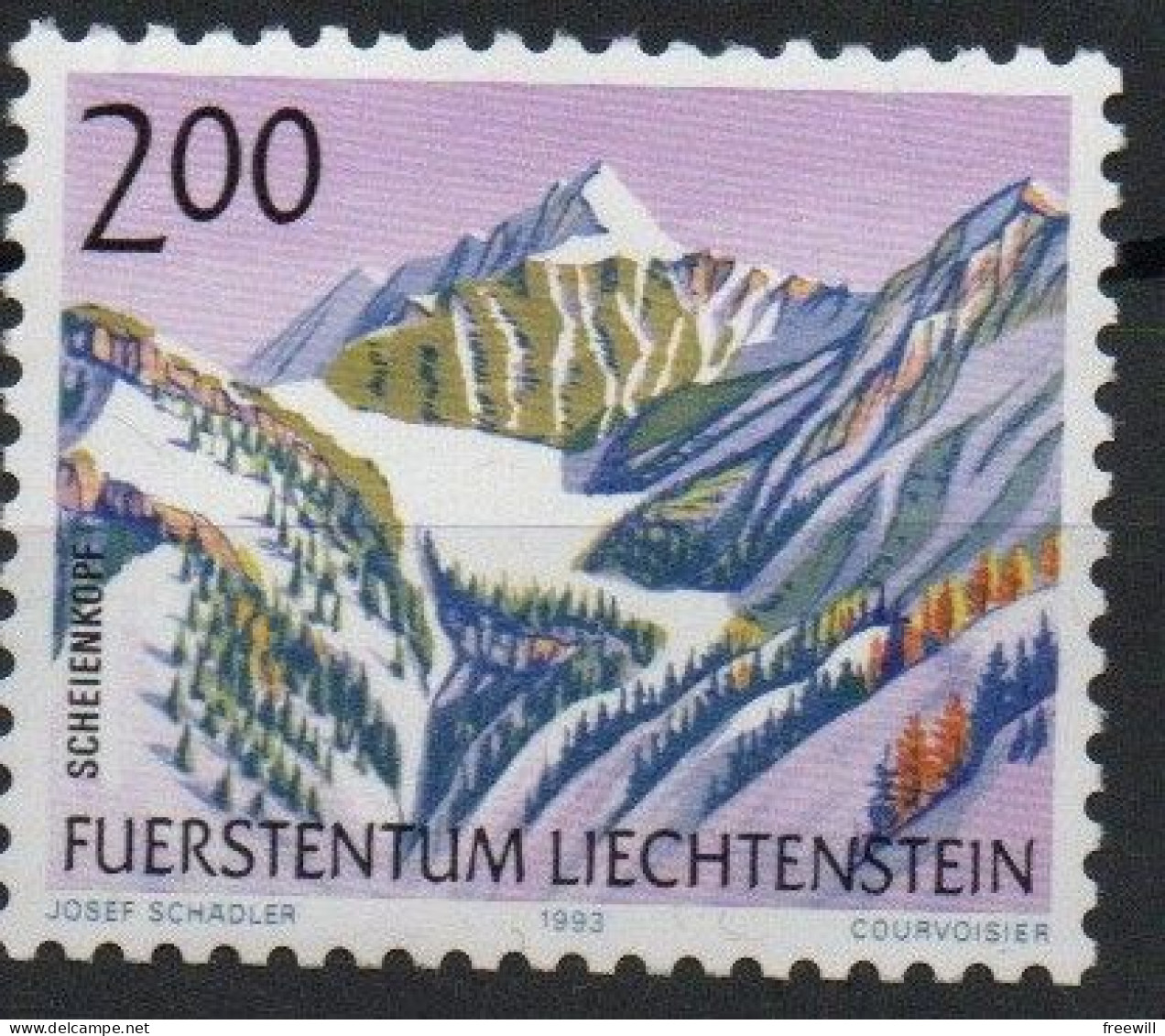 Liechtenstein 1993  Montagne , Berg , Hill   MNH - Unused Stamps