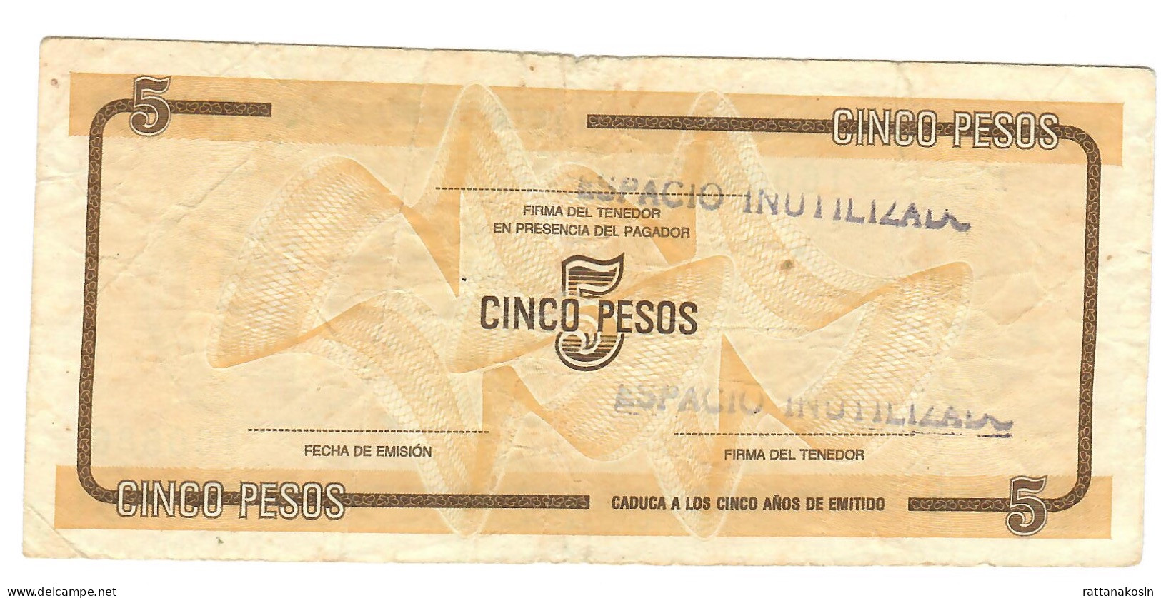 CUBA   PFX34  5 PESOS 1985  D     VF - Kuba