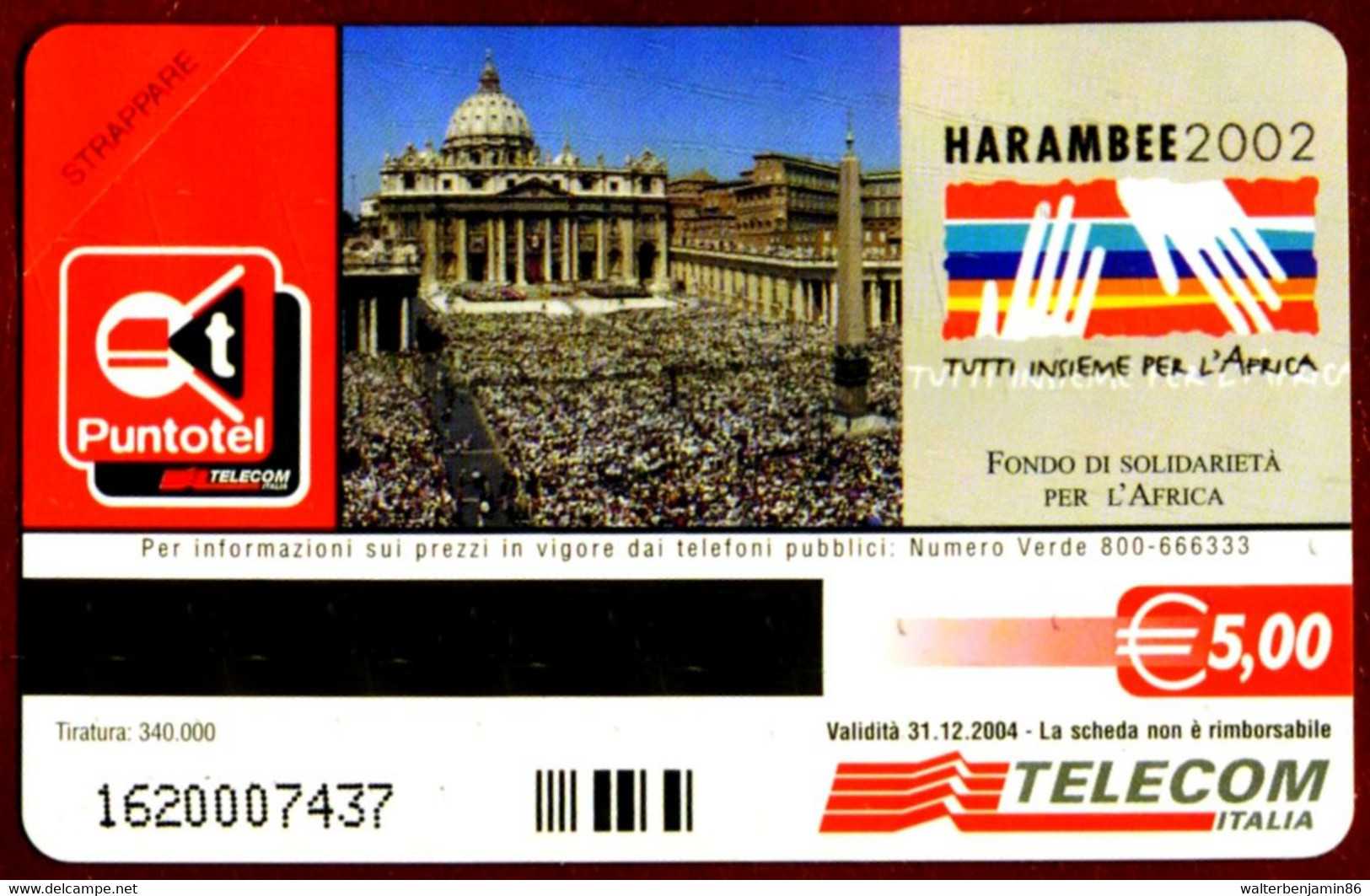 G 1604 105 C&C 3704 SCHEDA TELEFONICA NUOVA MAGNETIZZATA ESCRIVA' - Public Special Or Commemorative