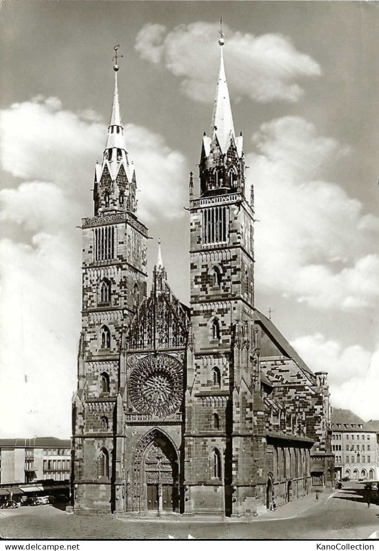 Nürnberg, St. Lorenzkirche, Gelaufen 1976 - Nuernberg