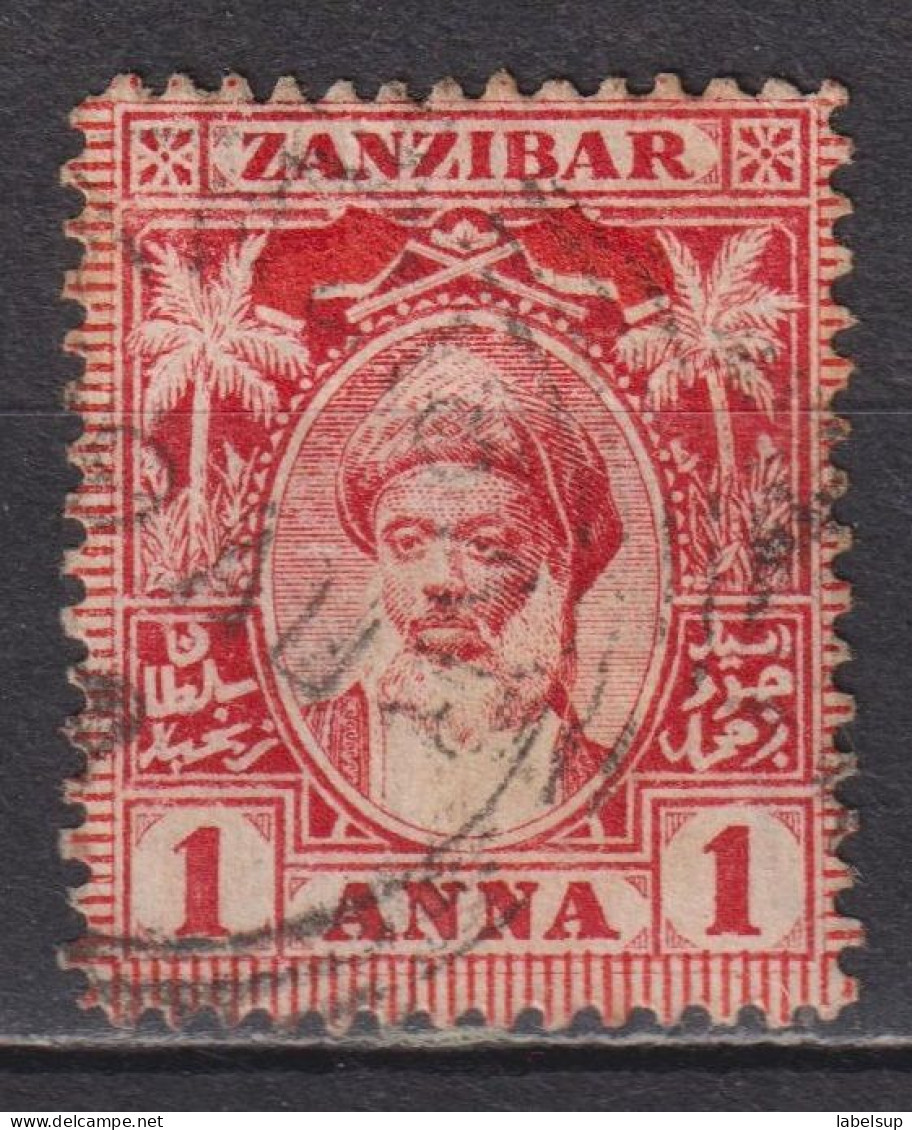 Timbre Oblitéré  De Zanzibar De 1901 YT 55 MI 53 - Zanzibar (...-1963)