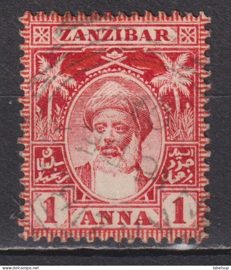 Timbre Oblitéré  De Zanzibar De 1901 YT 55 MI 53 - Zanzibar (...-1963)