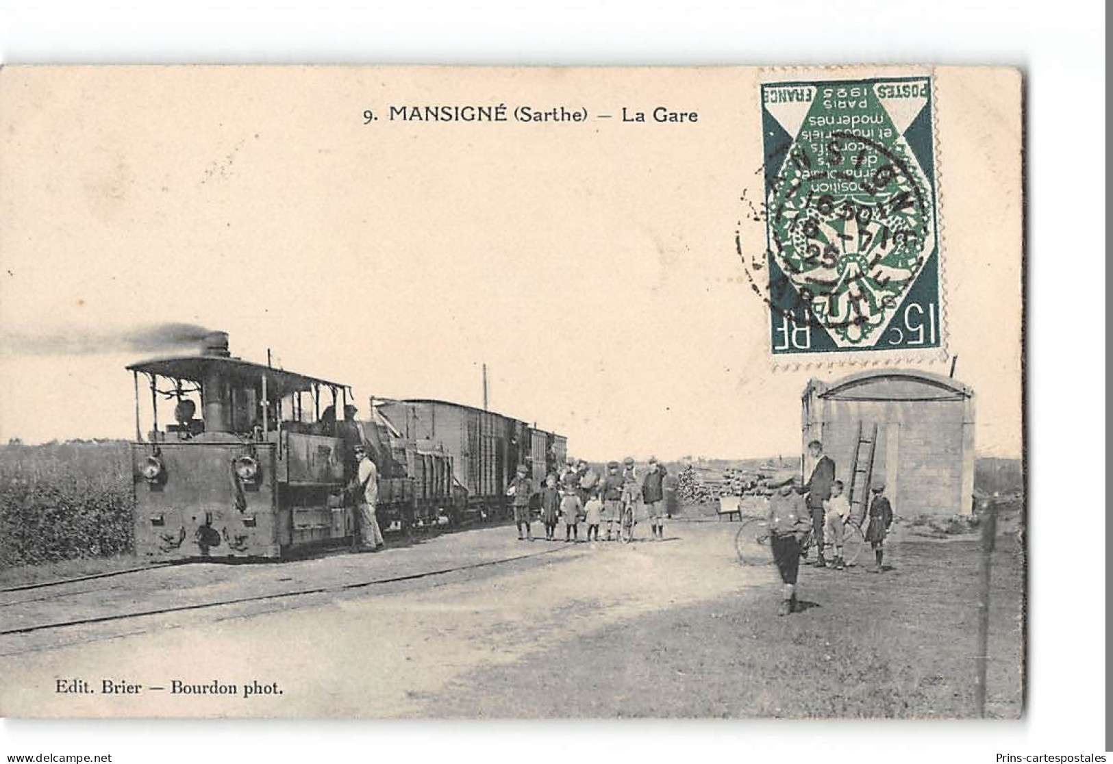 CPA 72 Mansigné La Gare Et Le Train Tramway - Autres & Non Classés