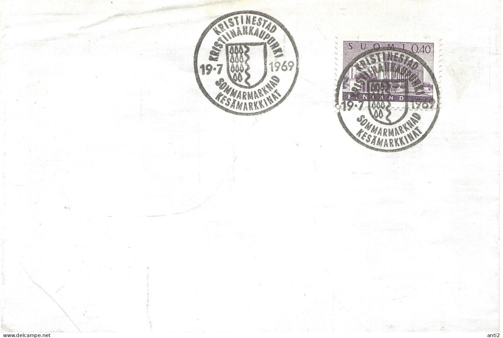 Finland   1969     - Special Cancellation Kristinestad - Kristinankajaupunki   Sommarmarked / Summer Market - Covers & Documents