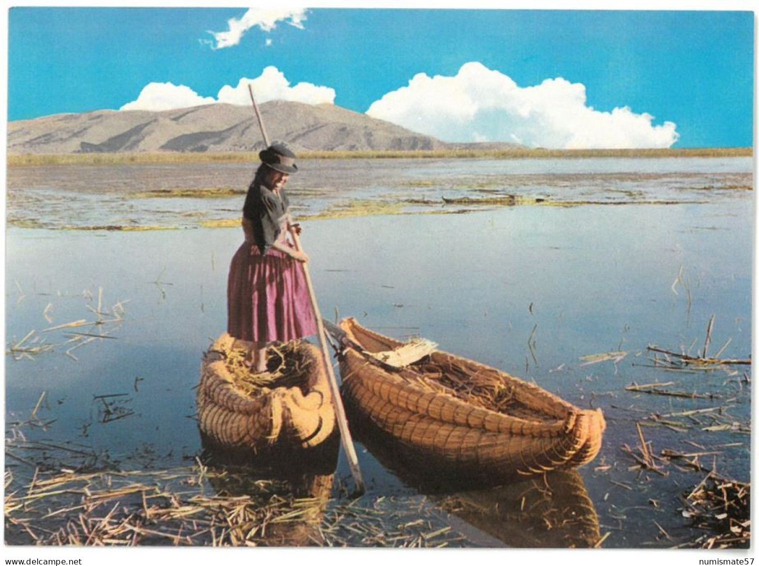 CP PEROU - PERU - Lac Titicaca - Balsa De Totora - ( Bateau - Boat - Lago - Lake ) - Peru