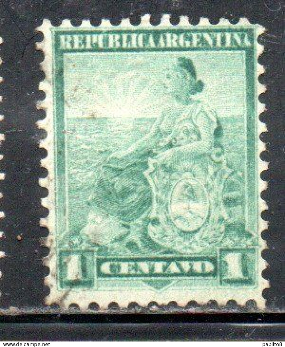 ARGENTINA 1899 1903 LIBERTY SEATED 1c USED USADO OBLITERE' - Used Stamps