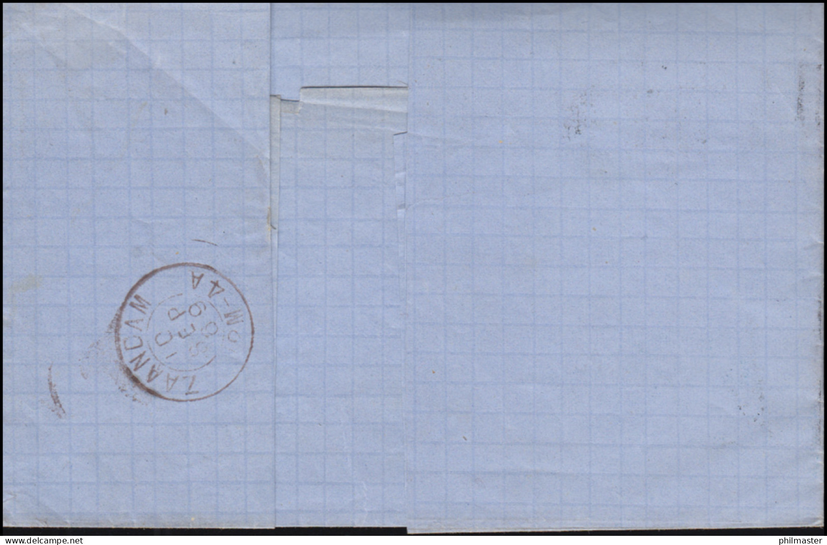 Baden 25a Ziffer 7 Kreuzer Blau Auf Brief MANNHEIM 9.9.1869 Nach ZAANDAM 10.9.69 - Lettres & Documents