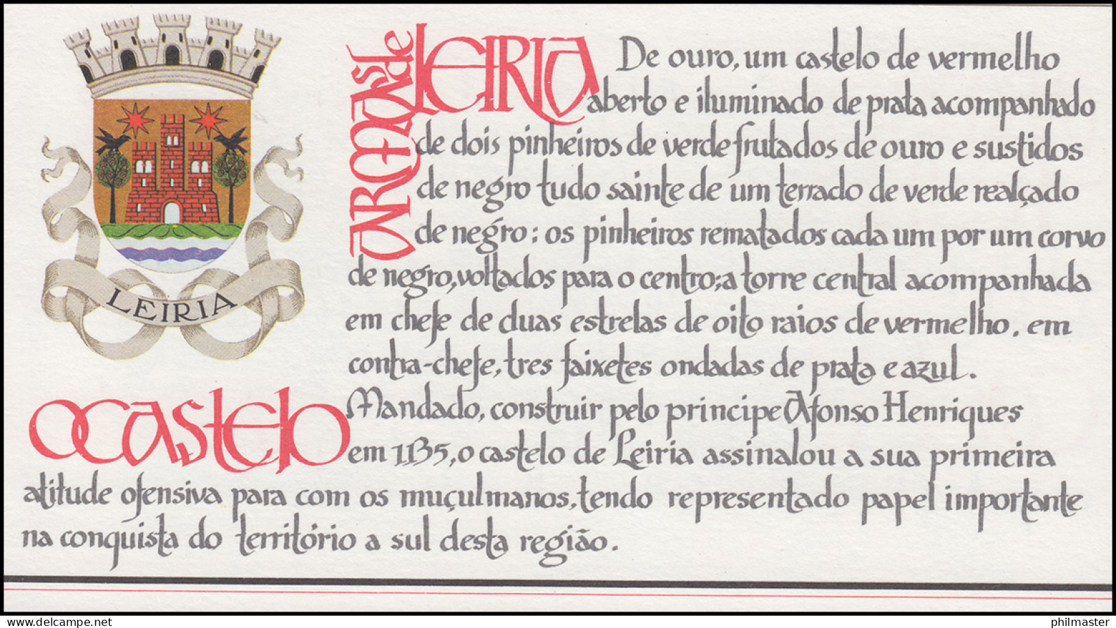 Portugal-Markenheftchen 1721 BuS Kastell Leiria, Postfrisch **/ MNH - Booklets
