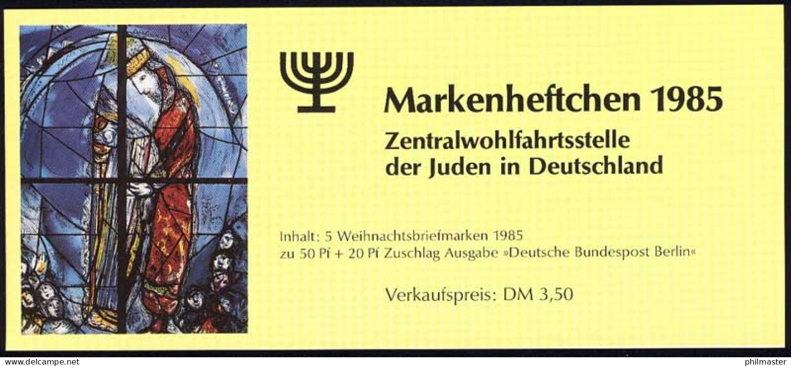 ZWStJ/Weihnachten 1985 Anbetung Der Könige 50 Pf, 5x749, Postfrisch - Judaika, Judentum