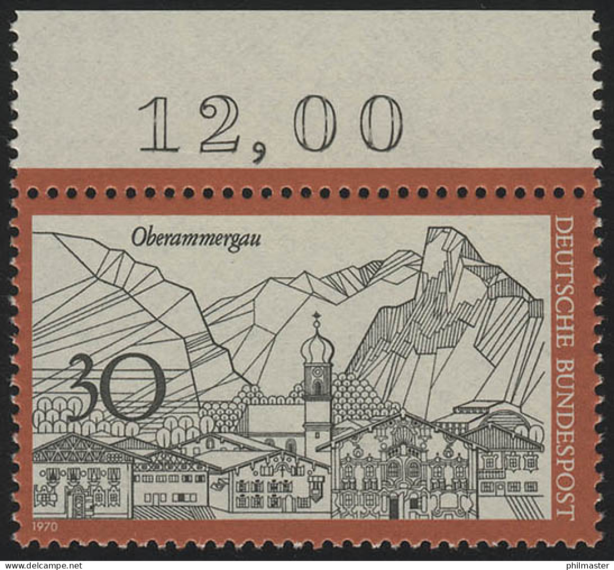 622 Fremdenverkehr Oberammergau ** Oberrand - Unused Stamps
