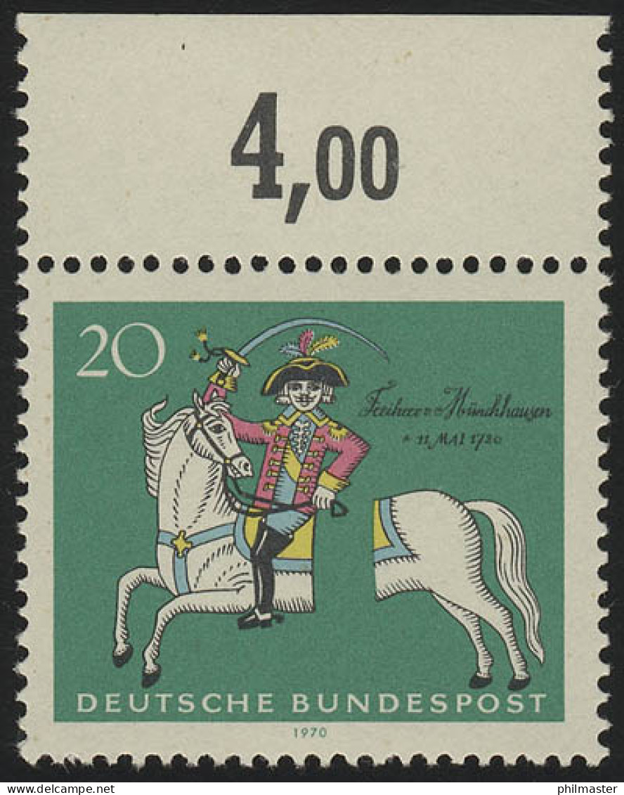 623 Münchhausen ** Oberrand - Unused Stamps