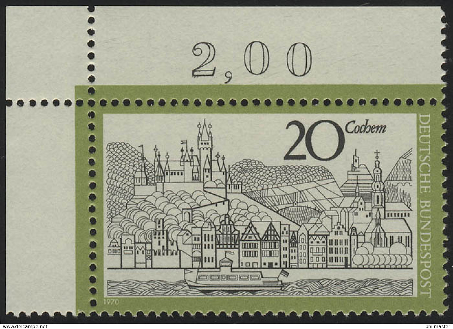 649 Fremdenverkehr Cochem, Postfrisch ** Ecke O.l. - Unused Stamps