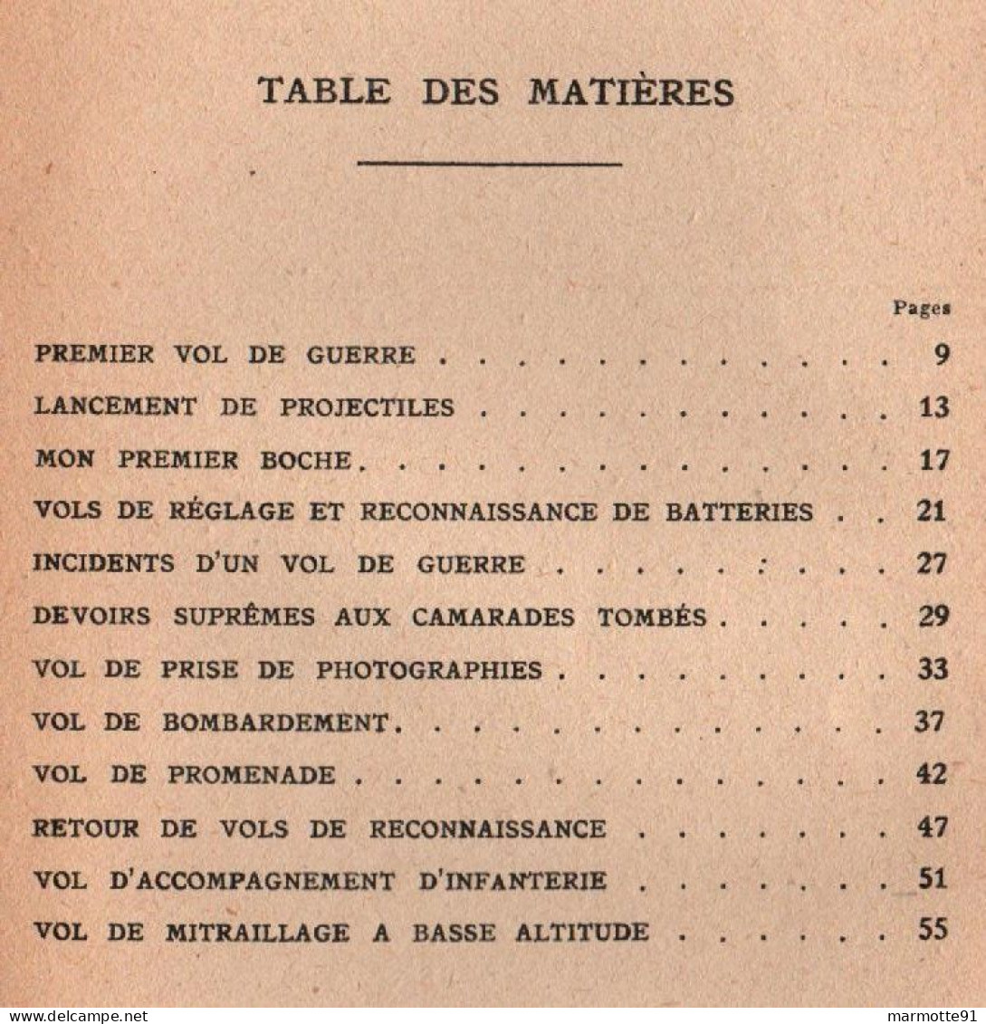 AVIATION DE GUERRE FEUILLETS DE BORD CAPITAINE AVIATEUR  PERRIN DE BRICHAMBAUT - 1914-18