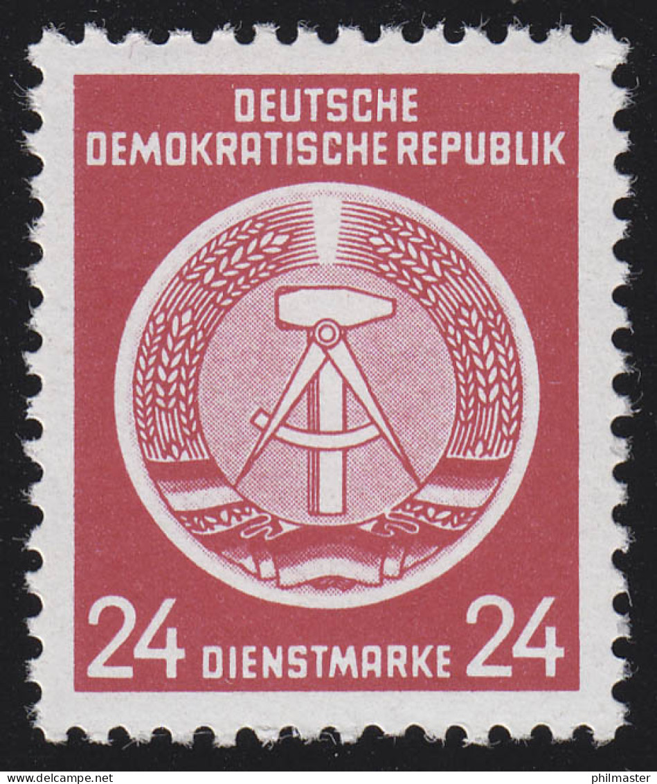 9x XII Dienst-A Zirkel 24 Pf. Wz.2X II, ** Postfrisch - Postfris