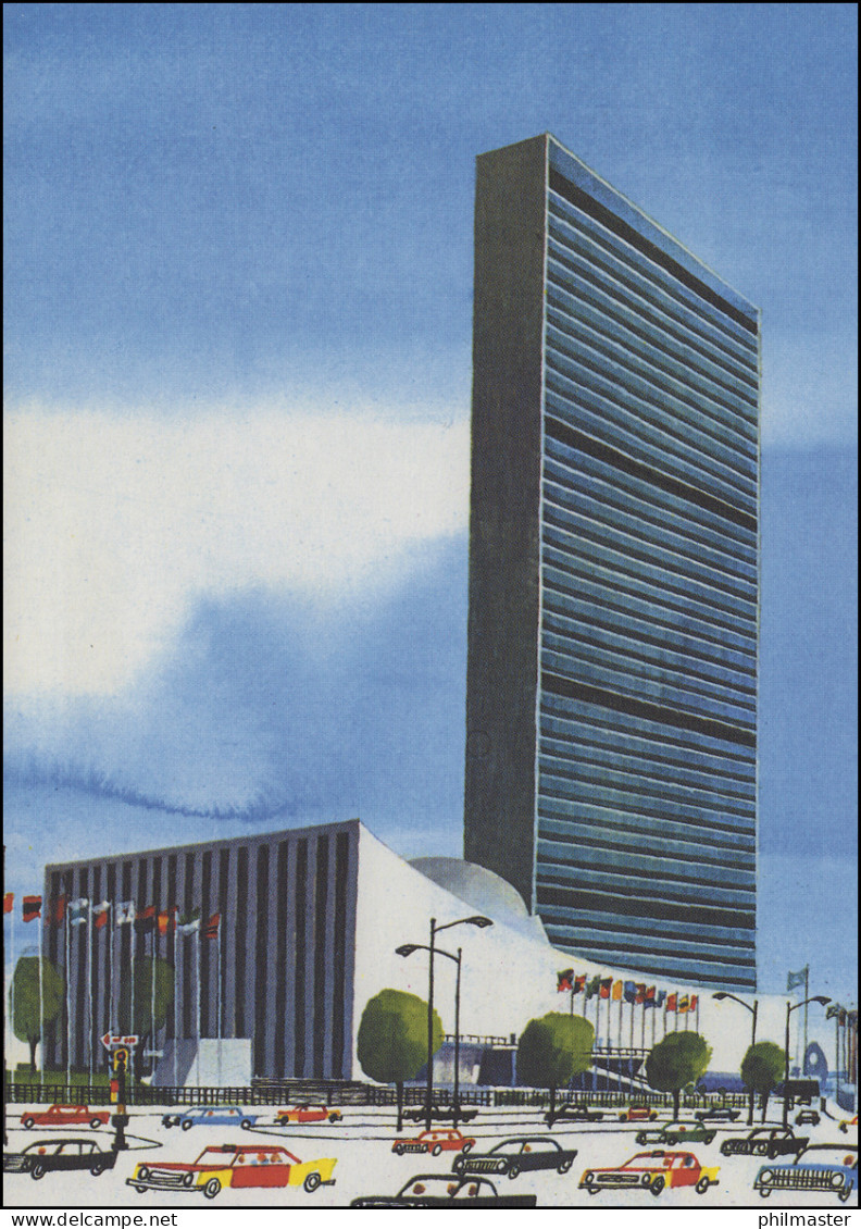 UNO New York Postkarte P 33 Generalversammlungsgebäude 70 C 2003, Ungebraucht ** - Autres & Non Classés