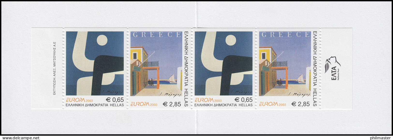 Griechenland Markenheftchen 25 Europa 2003, ** Postfrisch - Booklets