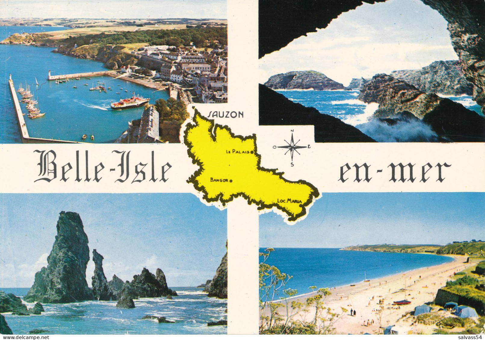 56) CPSM - Belle-isle-en-Mer : Multi-vues (1971) - Belle Ile En Mer