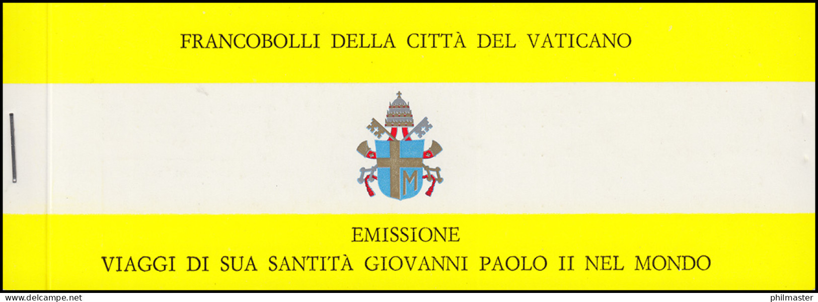 Vatikan-Markenheftchen 0-1 Die Weltreisen Von Papst Johannes Paul II, O - Libretti