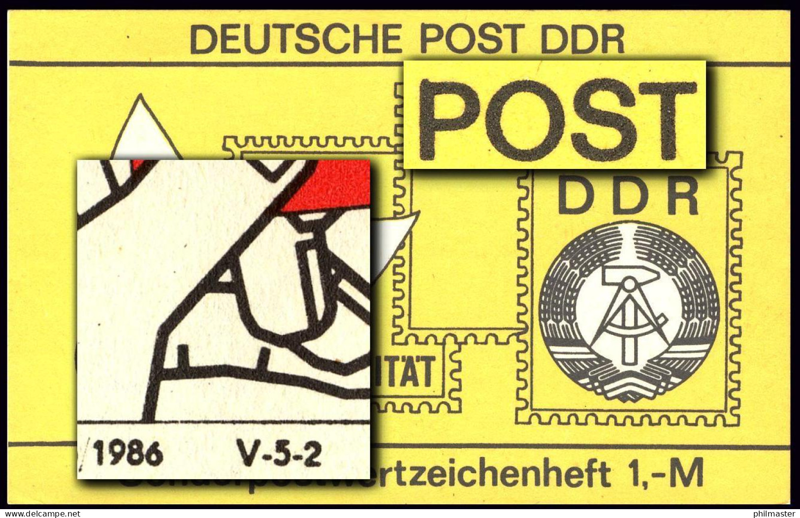 SMHD 29 Posthorn - 4.+2.DS: P Mit Buckel, Ohne Punkt, DV-Stellung A, ** - Booklets