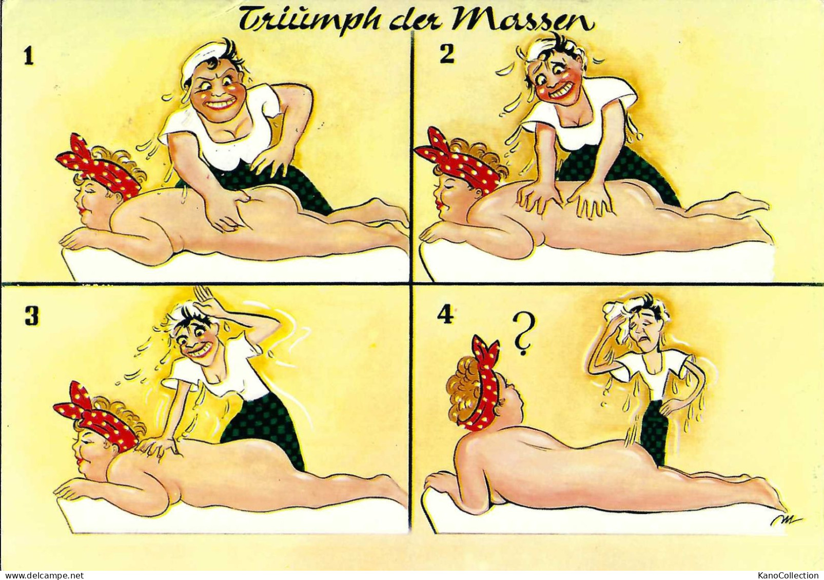 Humorkarte „Triumph Der Massen“, Gelaufen  1976 - Humour