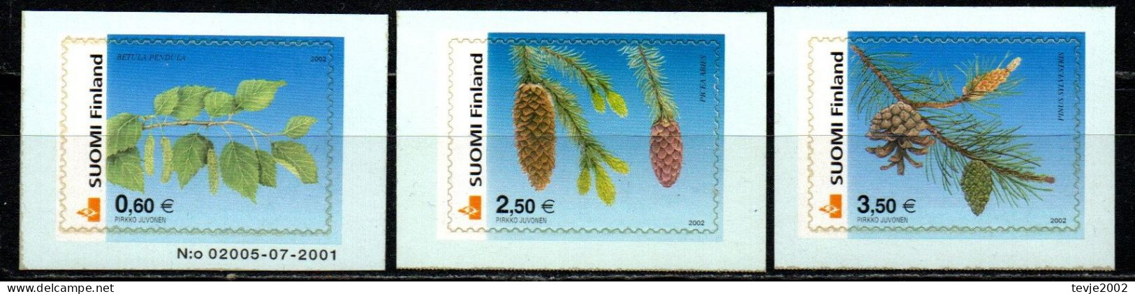 Finnland Suomi 2002 - Mi.Nr. 1602 - 1604 - Postfrisch MNH - Bäume Trees - Bäume