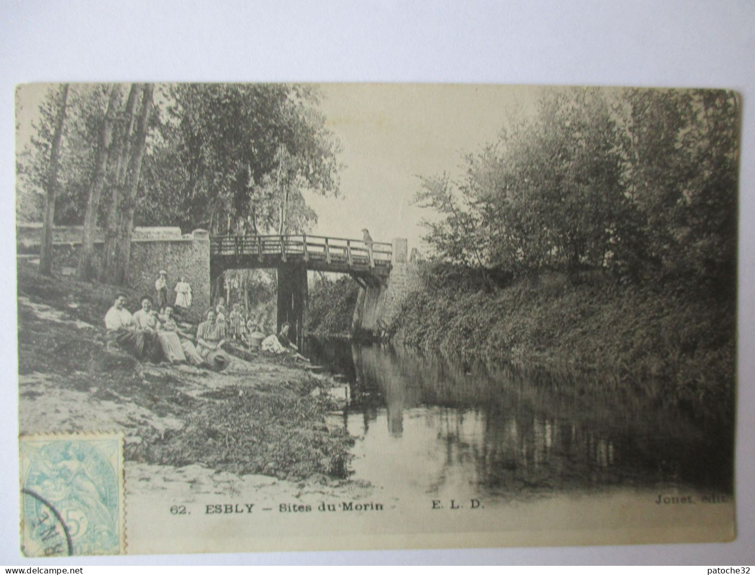 Cpa...Esbly...(Seine-et-Marne)...sites Du Morin...1908...animée...(laveuses..lavandières)... - Esbly