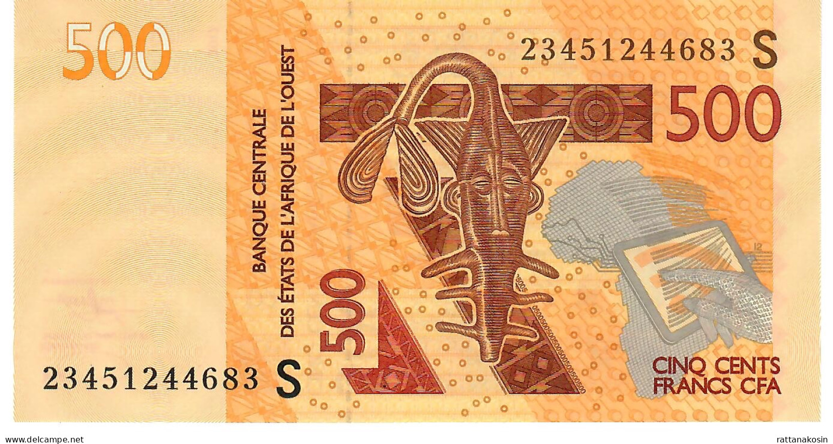 W.A.S. GUINEA BISSAU P919Sl 500 FRANCS (20)23 2023  Signature 46 UNC. - États D'Afrique De L'Ouest