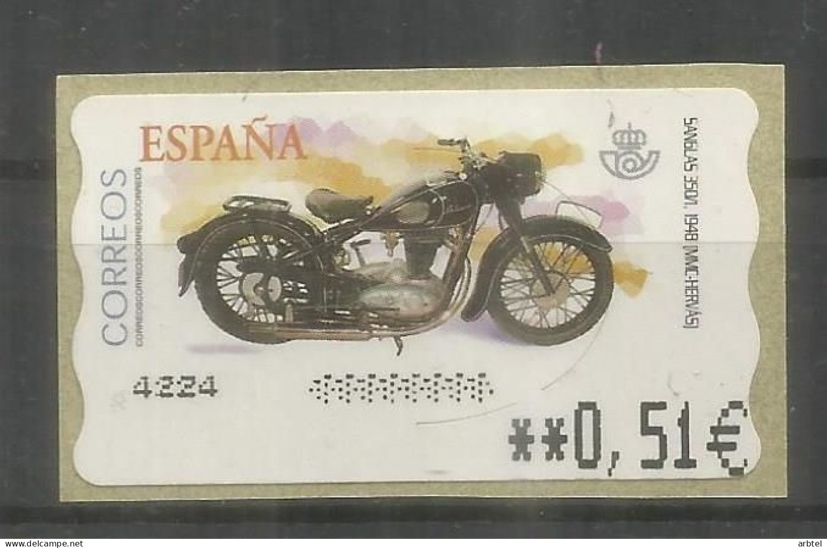 ESPAÑA SPAIN ATM MOTO MOTORCYCLE SANGLAS CON LEYENDA PUNTOS - Moto