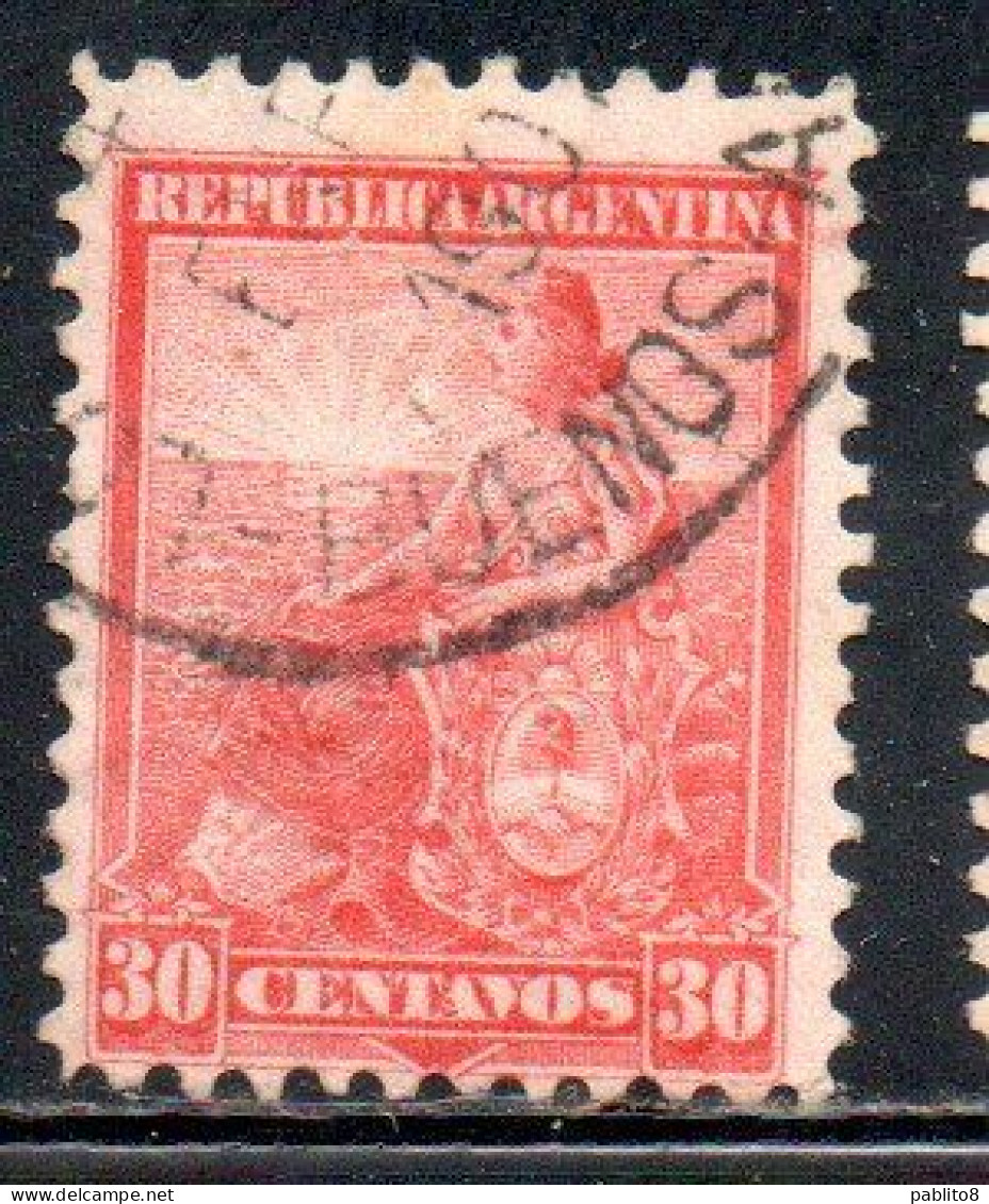 ARGENTINA 1899 1903 LIBERTY SEATED 30c USED USADO OBLITERE' - Gebraucht