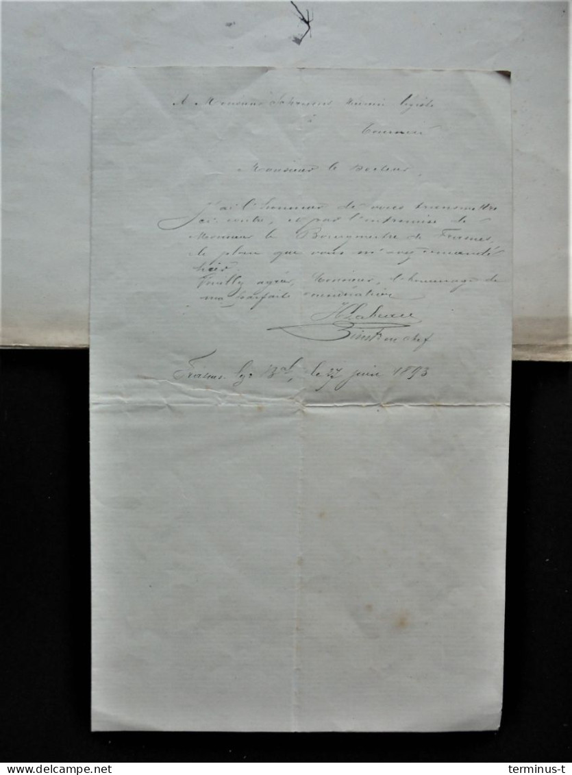 FROIDMONT 1891. Document Sur "la Fièvre Typhoïde" (& Bijhorende Doc.) - Manoscritti