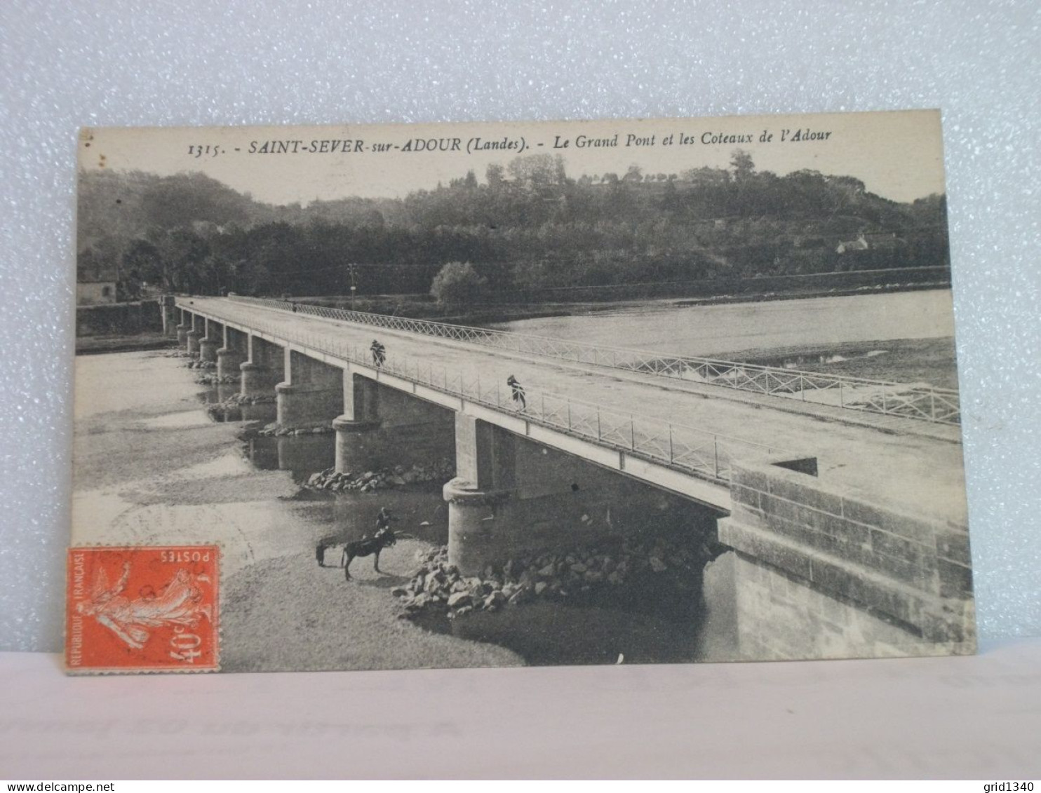 L  5332 CPA 1926 - 40 SAINT SEVER SUR ADOUR - LE GRAND PONT ET LES COTEAUX DE L'ADOUR - ANIMATION - Saint Sever