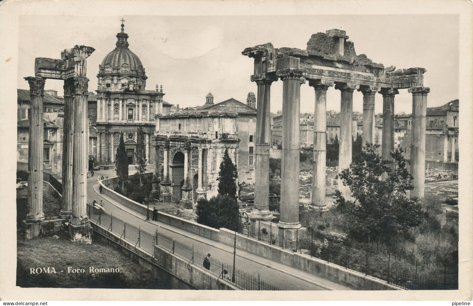 Italy Postcard Sent To Denmark Roma 25-5-1931 (Roma Foro Romano) - Museos
