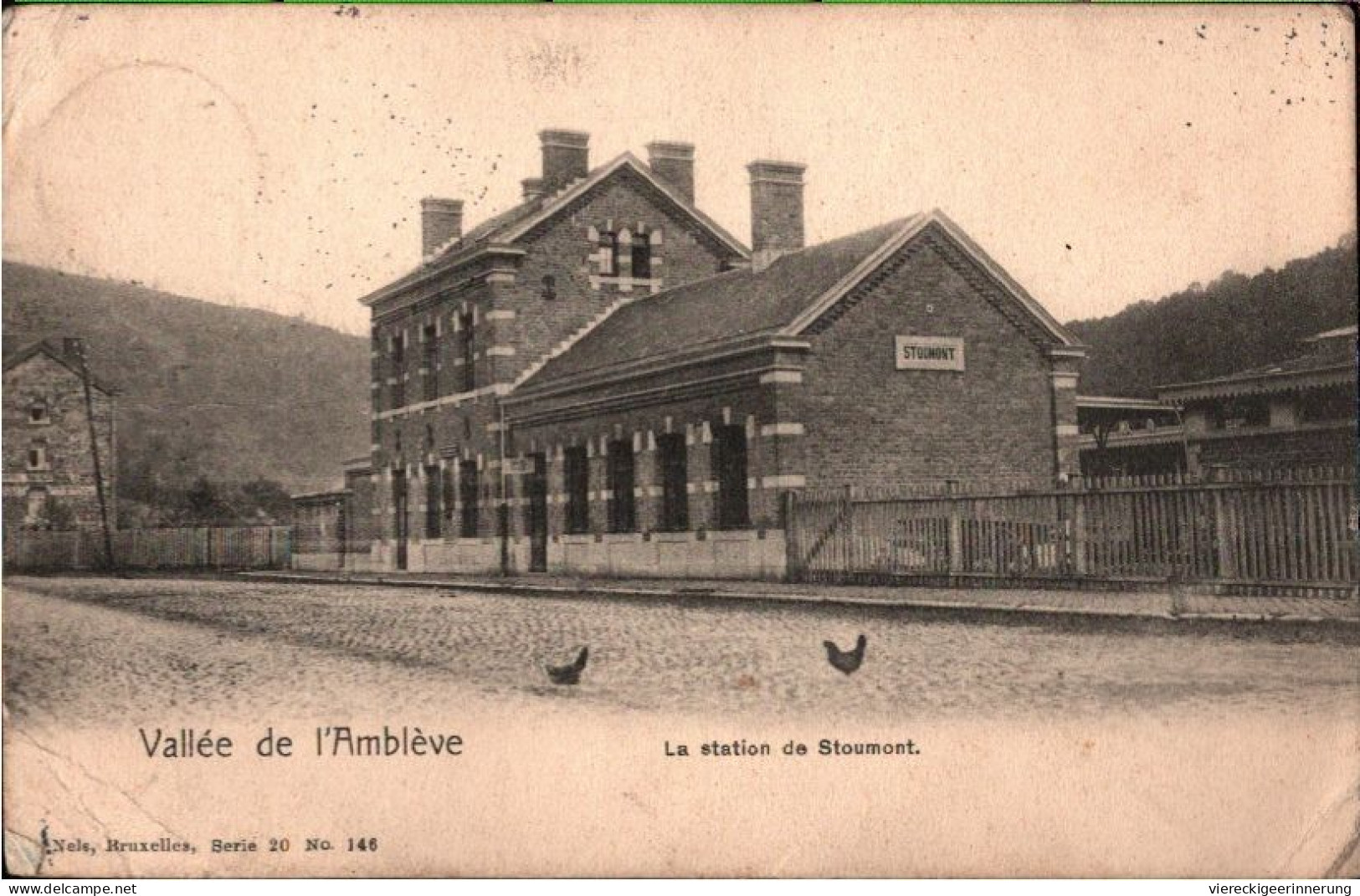 ! Cpa, Alte Ansichtskarte Vallee De Ambleve, La Station De Stoumont, Gare, Bahnhof, 1915, Feldpost, Malmedy, Zurück Stpl - Stazioni Senza Treni