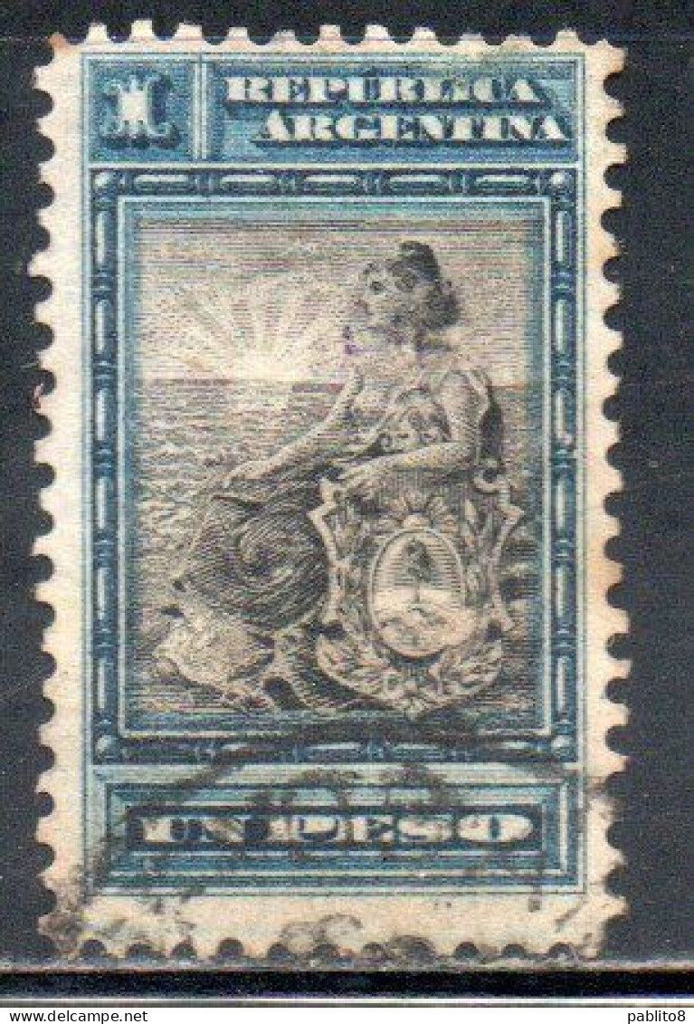 ARGENTINA 1899 1903 LIBERTY SEATED 1p USED USADO OBLITERE' - Gebraucht