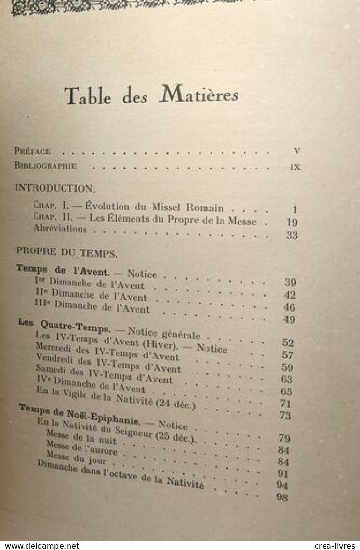 En Marge Du Missel Romain ; Commentaire Historico-liturgique Du Propre Du Temps - Religion