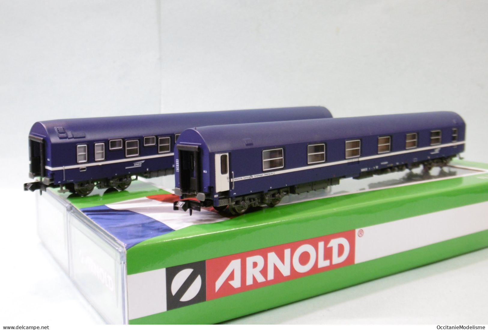 Arnold - Coffret 2 Voitures Lits T2 Casquette SNCF ép. V Réf. HN4342 Neuf N 1/160 - Scompartimento Viaggiatori