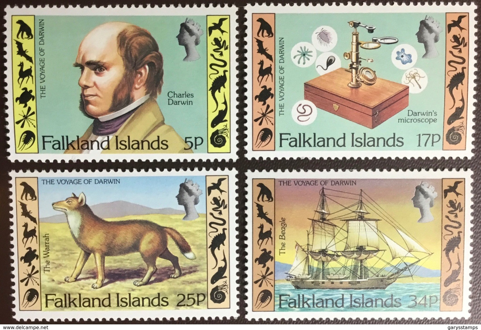 Falkland Islands 1982 Darwin Ships Animals MNH - Falklandinseln