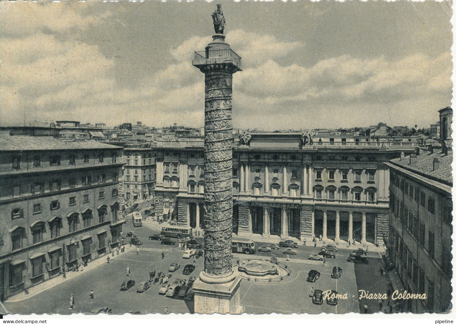 Italy Postcard Sent France 22-4-1954 Underpaid With 4 French Taxe Stamps - Plaatsen & Squares