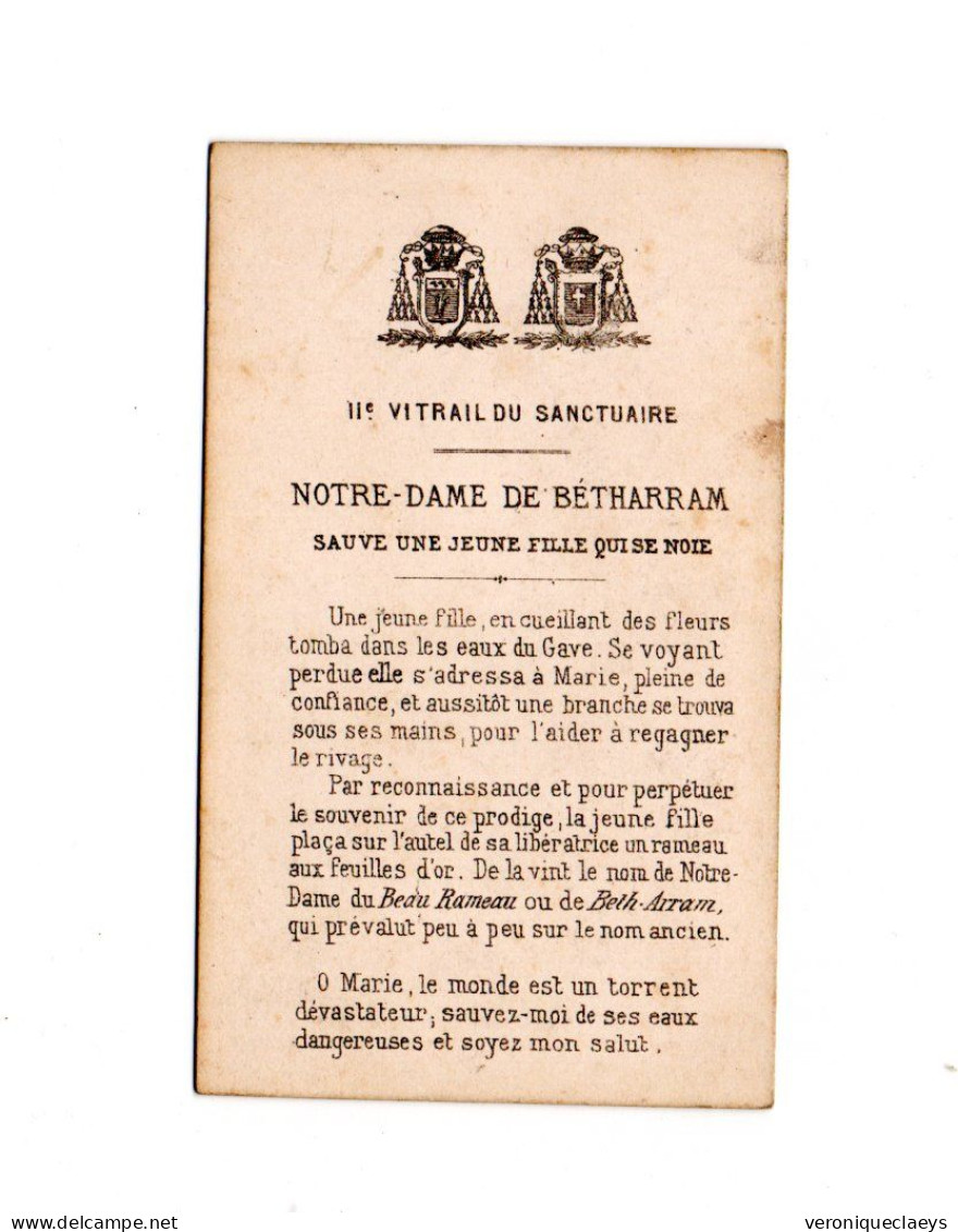 Image Pieuse Jeune Fille Sauvée Des Eaux Par Notre Dame De Bétharram C1/7 - Devotion Images