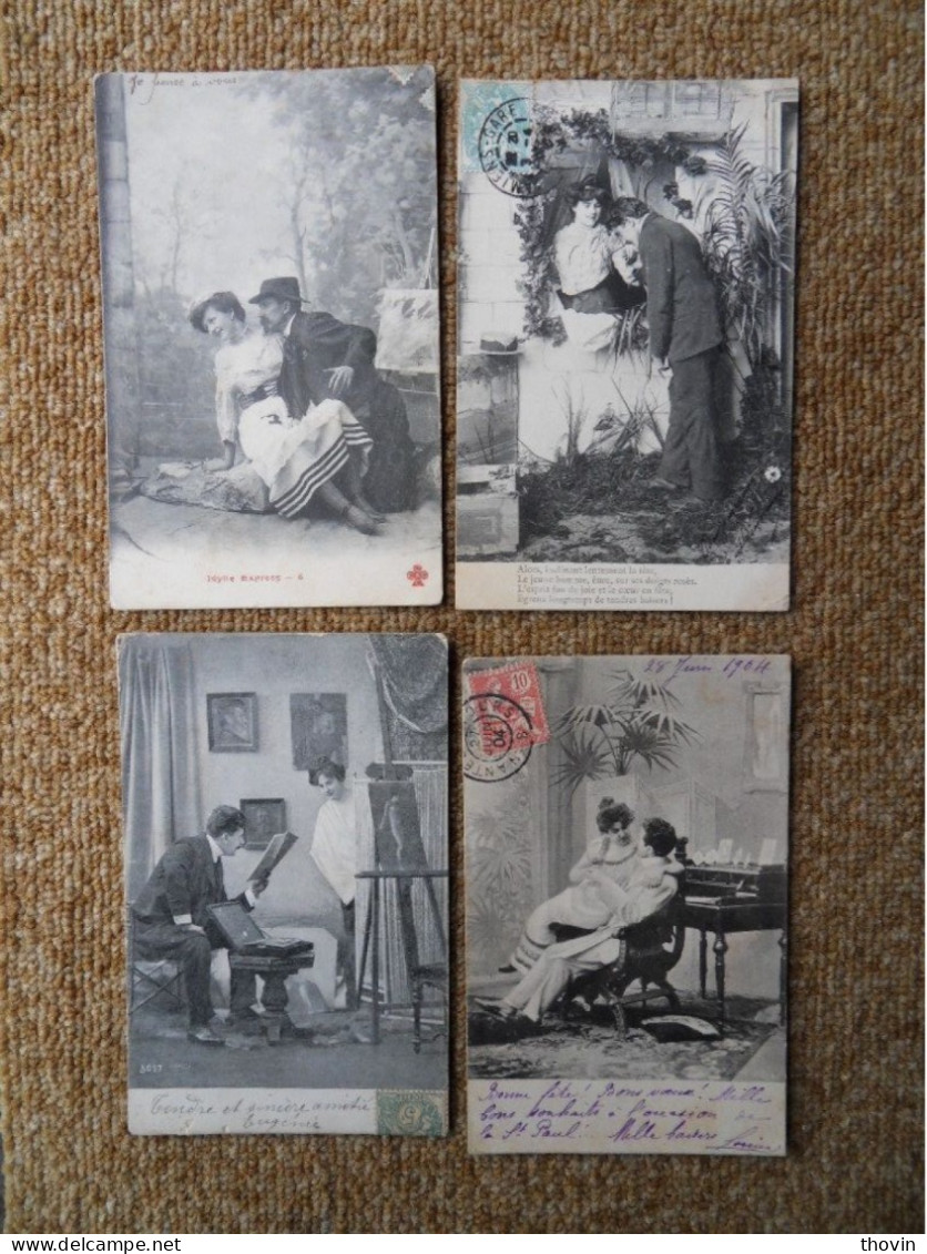 LOT 760 CPA Fantaisie thème couples   -Quelques scans disponibles